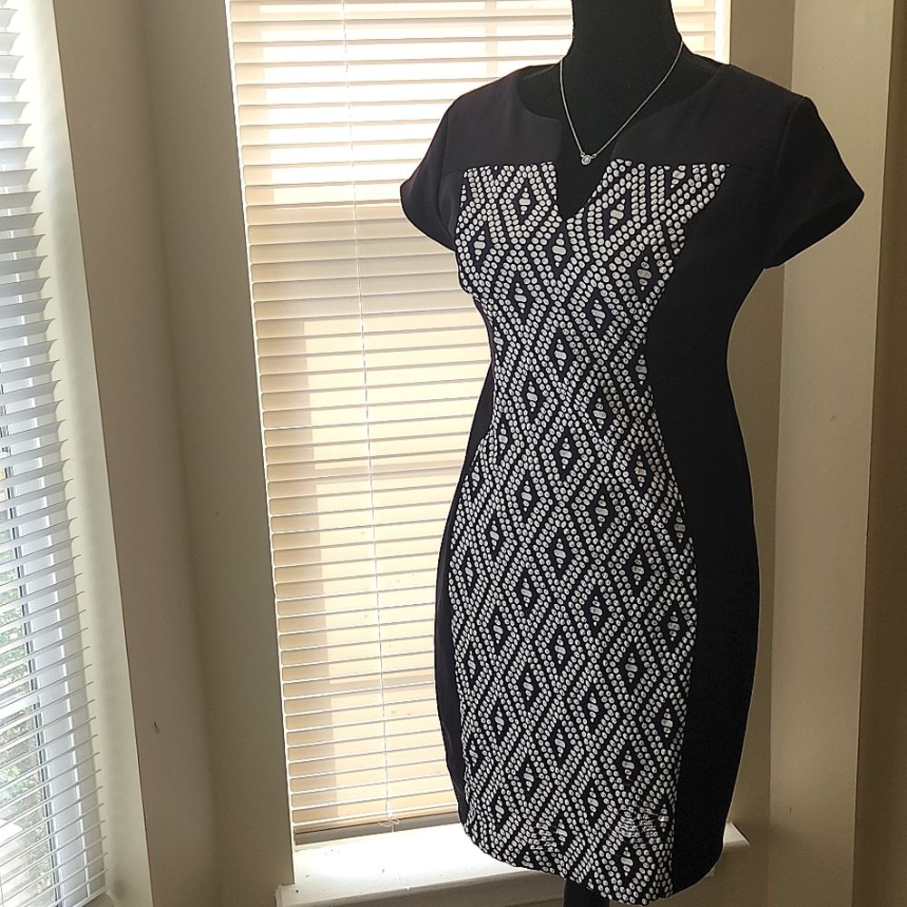 Blue and White Dress